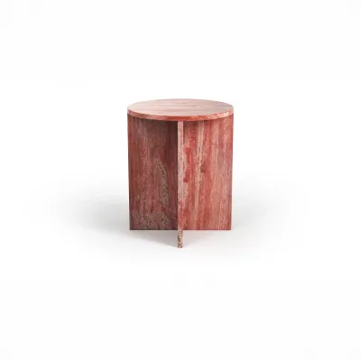Tables for hotels - Other tables -45X45X55 cm - Ocel - Travertin Rouge - STONE VALLEY