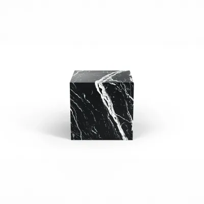 Tables de nuit - Table d'appoint - 45X45X43cm - Gema - Marbre Nero Maquina - STONE VALLEY