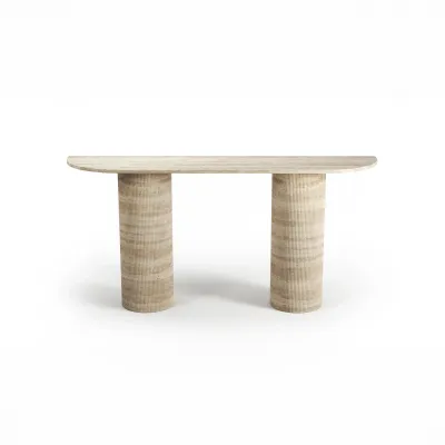 Console table - Console table -160X40X85 cm - Ombrure - Travertin Classique - STONE VALLEY