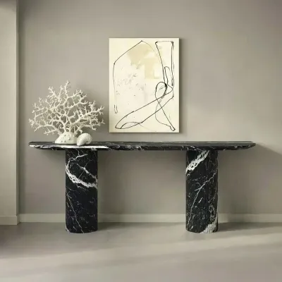 Console table - Console table -160X40X85 cm - Ombrure - Marbre Nero Maquina - STONE VALLEY