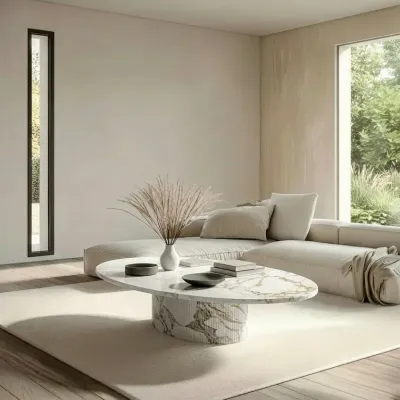 Tables pour hôtels - Tables basses - 140X80X40 cm - Valleyra - Marbre Calacatta Oro - STONE VALLEY