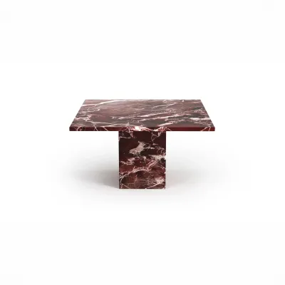 Tables pour hôtels - Tables basses - 70X70X40 cm - Carrera - Marbre Rosso Levano - STONE VALLEY