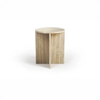 Lawn tables - Other tables -45X45X55 cm - Ocel - Travertin Classique - STONE VALLEY
