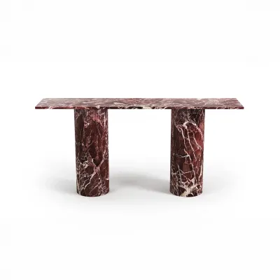 Tables for hotels - Console table -180X40X85 cm - Ombrure - Marbre Rosso Levano - STONE VALLEY