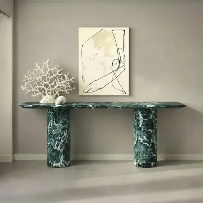 Consoles - Table console - 180X40X85 cm - Ombrure - Marbre Verde Alpi - STONE VALLEY