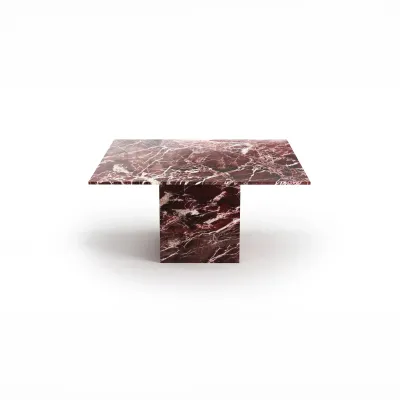 Tables de jardin - Table à manger - 120X120X75cm - Carrera - Marbre Rosso Levano - STONE VALLEY