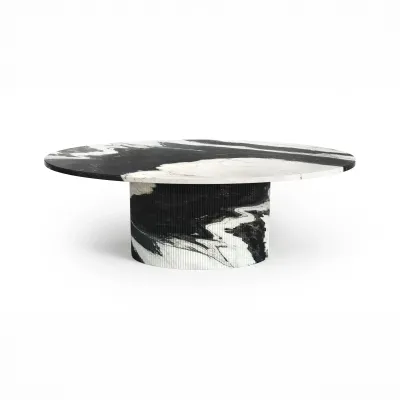 Tables de jardin - Table basse - 140X80X40cm - Valleyra - Marbre Panda - STONE VALLEY