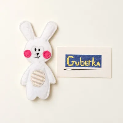 Peluches - Marionnette à main Lapin faite main – Jeu éducatif d’imagination - GUBERKA