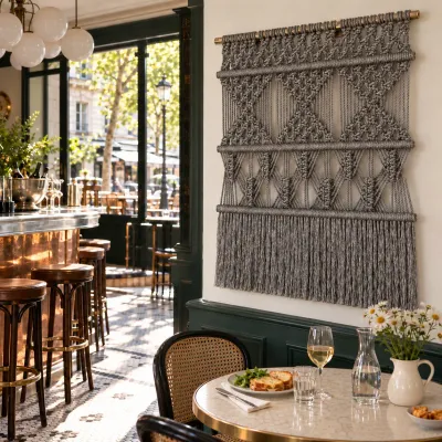 Tapestries - Macrame Wall Hanging Fondation Silver - NŒULUXE