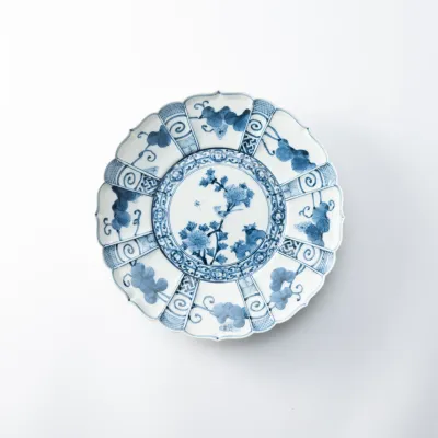 Assiettes au quotidien - Pétales, arabesques et oiseau aux pivoines - MUSUBI KILN
