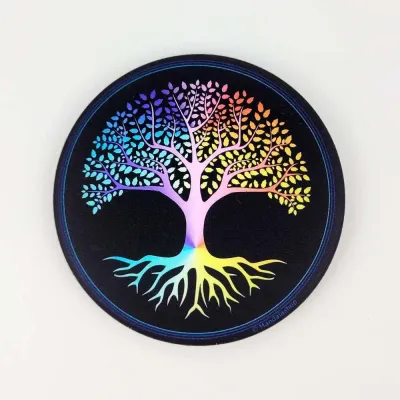 Gifts - Tree of Life (black background) soft touch Magnet - MANDALASHOP