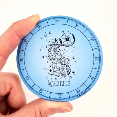 Gifts - Aquarius zodiac sign magnet - MANDALASHOP