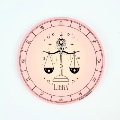 Gifts - Libra zodiac sign magnet - MANDALASHOP