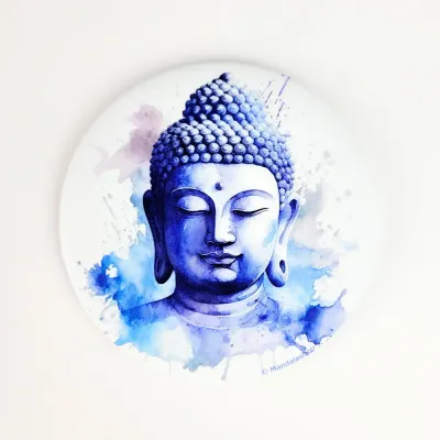 Gifts - Blue Buddha soft touch Magnet - MANDALASHOP