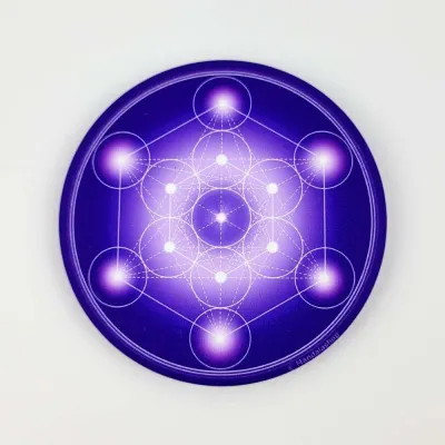 Gifts - Metatron's Cube soft touch Magnet indigo (7 colours at choice) - MANDALASHOP