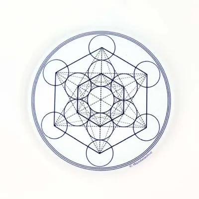Gifts - White Metatron's Cube soft touch Magnet - MANDALASHOP