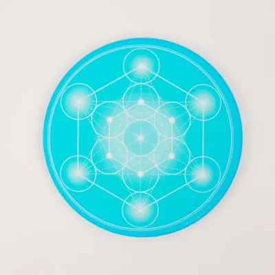 Gifts - Turquoise Metatron's Cube soft touch Magnet - MANDALASHOP