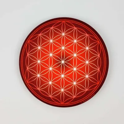 Gifts - Flower of Life soft touch Magnet - red (7 colours at choice) - MANDALASHOP