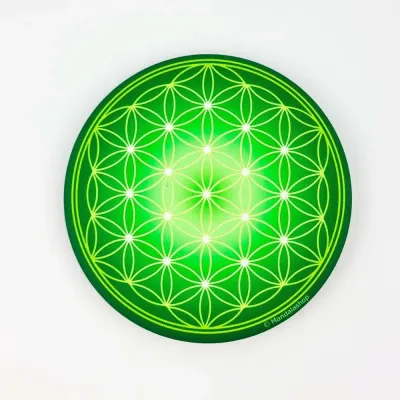 Gifts - Flower of Life soft touch Magnet - green (7 colours at choice) - MANDALASHOP
