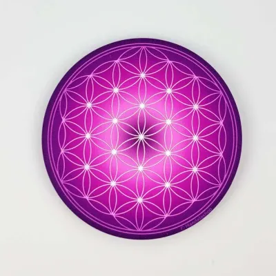 Gifts - Flower of Life soft touch Magnet - purple (7 colours at choice) - MANDALASHOP