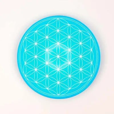 Gifts - Turquoise Flower of Life soft touch Magnet - MANDALASHOP