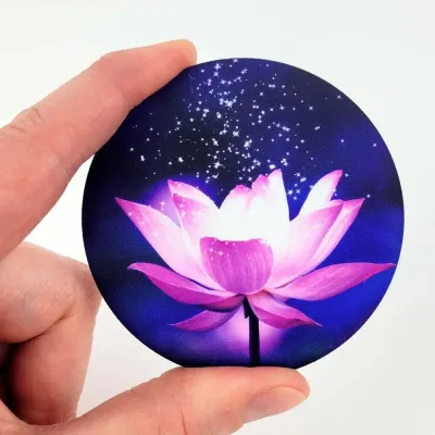 Gifts - Lotus Flower with spark soft touch Magnet - MANDALASHOP