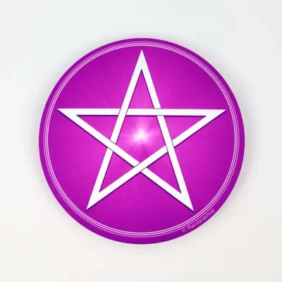 Gifts - Purple Pentagram soft touch Magnet - MANDALASHOP