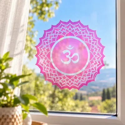 Decorative objects - Repositionable window sticker Aum - MANDALASHOP