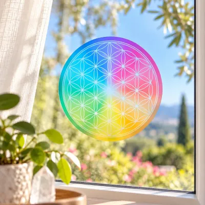 Decorative objects - Repositionable window sticker Flower of Life - MANDALASHOP