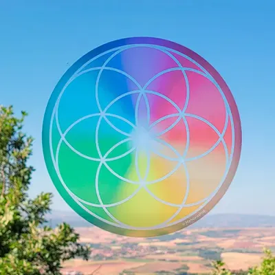 Decorative objects - Repositionable window sticker Seed of Life - MANDALASHOP