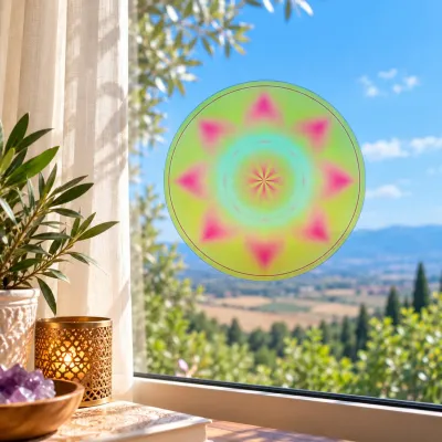 Decorative objects - Repositionable window sticker Mandala Feng Shui - MANDALASHOP