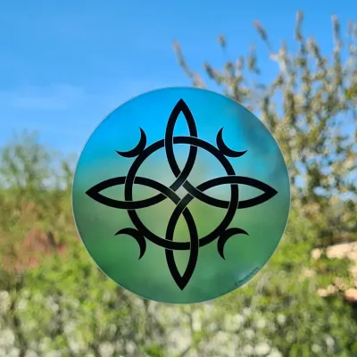 Decorative objects - Blue Witches Knot window sticker - MANDALASHOP