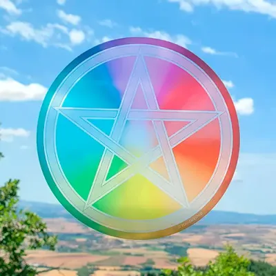 Decorative objects - Repositionable window sticker Pentacle - MANDALASHOP