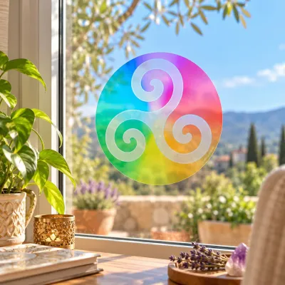 Decorative objects - Repositionable window sticker negative Triskel - MANDALASHOP
