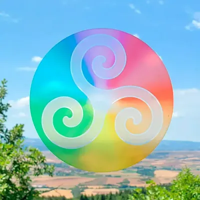 Decorative objects - Repositionable window sticker positive Triskel - MANDALASHOP