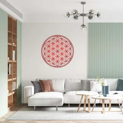 Decorative objects - Flower of Life wall sticker - red (7 colors to choose from) - MANDALASHOP