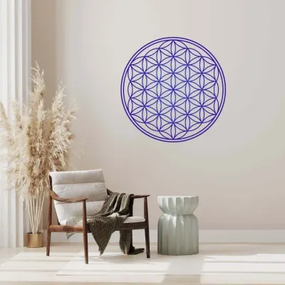 Decorative objects - Flower of Life wall sticker - indigo (7 colors to choose from) - MANDALASHOP