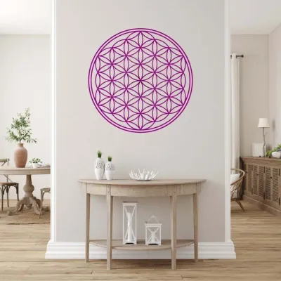 Decorative objects - Flower of Life wall sticker - purple (7 colors to choose from) - MANDALASHOP