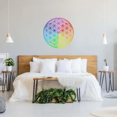 Decorative objects - Flower of Life wall sticker - MANDALASHOP