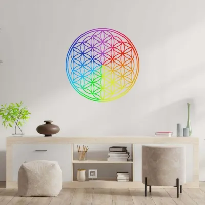 Decorative objects - Flower of Life wall sticker - MANDALASHOP