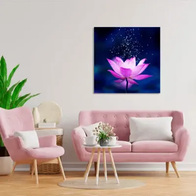 Objets de décoration - Tableau Fleur de Lotus étincelles - MANDALASHOP