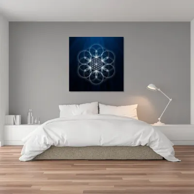 Decorative objects - Flower of Life canvas Nymphaea - MANDALASHOP