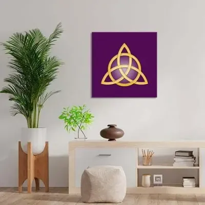 Objets de décoration - Toile Triquetra violette - MANDALASHOP