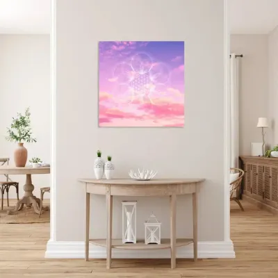 Decorative objects - Flower of Life canvas Rosa - MANDALASHOP