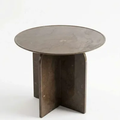 Tables basses - Table d'appoint en marbre marron - SAGIT