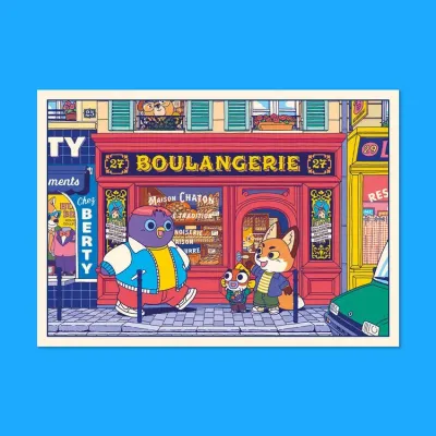 Objets de décoration - Carte postale "Boulangerie" - Format A6 - YEAAAH! STUDIO