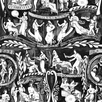 Papiers peints - Papier peint Urnes Grecian - VOUTSA