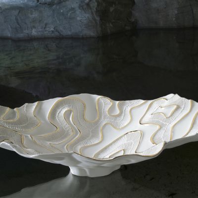 Céramique - OPEN SEA Centre de table or - FOS