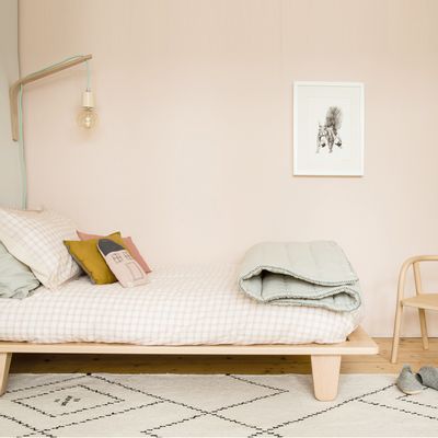 Children's bedrooms - Hand Quilted Blanket - Aqua - CAMOMILE LONDON