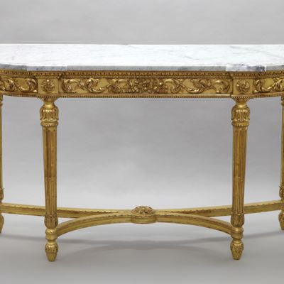 Console table - Console Louis XVI  - ATELIER D'ART MARC MORISSET